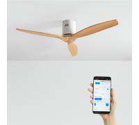 WIND CALM NATURAL WOOD - Ventilador De Techo 40W Silencioso 100% Madera Sin Luz