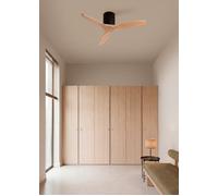 WIND CALM NATURAL WOOD - Ventilador De Techo 40W Silencioso 100% Madera Sin Luz