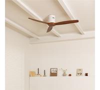 WIND CALM NATURAL WOOD - Ventilador De Techo 40W Silencioso 100% Madera Sin Luz