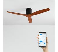 WIND CALM NATURAL WOOD - Ventilador De Techo 40W Silencioso 100% Madera Sin Luz