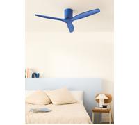 WIND CALM - Ventilador De Techo 40W Silencioso Con Aspas De ABS Técnico Varios Tamaños Sin Luz & Mando A Distancia & M (Ø132cm) (estancias 10m²-25m²) & Azul Cobalto