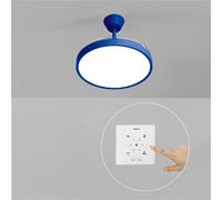 WIND CLEAR STUDIO - Ventilador De Techo 40W Silencioso Aspas Retráctiles Con Luz LED Varios Tamaños Controlador De Pared + Mando