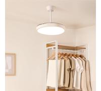 WIND CLEAR STUDIO - Ventilador De Techo 40W Silencioso Aspas Retráctiles Con Luz LED Varios Tamaños Mando A Distancia