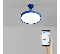WIND CLEAR STUDIO - Ventilador De Techo 40W Silencioso Aspas Retráctiles Con Luz LED Varios Tamaños WIFI + Mando A Distancia