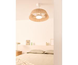 WIND LAMP NATURAL WOVEN - Ventilador De Techo 25W Silencioso Ø60cm Con Luz LED Con Luz