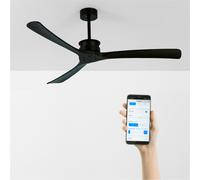 WIND LARGE - Ventilador De Techo 40W Silencioso Ø152 Cm 100% Madera Sin Luz