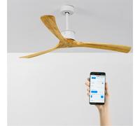WIND LARGE - Ventilador De Techo 40W Silencioso Ø152 Cm 100% Madera Sin Luz
