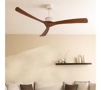 WIND LARGE - Ventilador De Techo 40W Silencioso Ø152 Cm 100% Madera Sin Luz