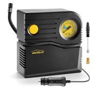 WindGallop Compresor Aire Portatil12v Inflador Ruedas Coche Hinchador Electrico Bicicleta Mini Compresor de Aire Portatil Bomba de Aire con Manómetro de Neumáticos y Adaptadores de Válvulas (Amarillo)
