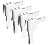 Windhager Juego de Conectores de Esquina para mosquitera, Marco Tensor para Ventanas y Puertas de plástico, Color Blanco, 03534