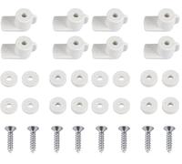 Windhager Juego de Hojas de mosquitera para Ventanas, Accesorios para mosquiteras, repuestos para mosquiteras, Marco Tensor de Ventana, Incl. Tornillos, fácil Montaje, 4 Piezas, Blanco (Paquete de 2)