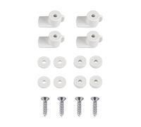 Windhager Juego de Hojas de mosquitera para Ventanas, Accesorios para mosquiteras, repuestos para mosquiteras, Marco Tensor de Ventana, Incl. Tornillos, fácil Montaje, 4 Piezas, Blanco