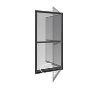 Windhager Mosquitera para puerta colgante EXPERT, puerta oscilante contra insectos, puerta giratoria, protección contra insectos, marco tensor, 100 x 210 cm, antracita, 03241