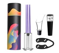 Wine Bottle Opener Set, Portable Manual Handle Corkscrew Kit, Air Pump