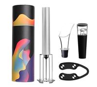 Wine Bottle Opener Set, Portable Manual Handle Corkscrew Kit, Air Pump