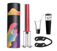 Wine Bottle Opener Set, Portable Manual Handle Corkscrew Kit, Air Pump