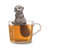 Winkee - Cute Animal Teesieb I Infusor de té para té suelto I infusor de té divertido I colador de té para taza I Colador de especias de silicona I Figura de animal de bola de té (nutria)