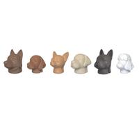 Winkee Doggy Marcadores de cristal 6 unidades I Lindos perros marcadores de cristal de silicona I marcadores reutilizables para vasos y bebidas I Accesorios para fiestas e idea de regalo
