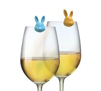 Winkee Hasen - Juego de 8 marcadores para copas de vino de silicona