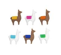 Winkee Lama - Juego de 6 marcadores para copas de vino de silicona