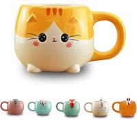 Winkee - Pet Friends Taza de Café | La dulce taza de café y taza de té en grande | Cute Coffee Mug | Taza grande de aprox. 350 ml | Regalo para cumpleaños, escolarización, Navidad, San Valentín