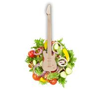 Winkee Rocks Alicates para guitarra, alicates de cocina con forma de guitarra eléctrica, pinzas de madera, ideales para ensalada, pinzas de pastelería, para asar, de alta calidad, regalo para músicos