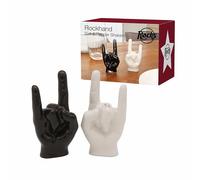 Winkee Rocks - Coctelera de sal y pimienta de cerámica I Die rockigen Spice Streuer en metal Hand Optik I Heavy Metal Geschenk