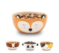 Winkee - Tazón de cereales zorro | Bonito tazón de cerámica | Tazón con aspecto de zorro | Regalos para cumpleaños, Navidad y San Valentín
