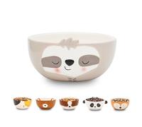 Winkee - Tazón para cereales | Dulce y pequeña taza de cerámica | Tazón de gres con aspecto de perrito adorable | Regalo para cumpleaños, inicio de la escuela, Navidad, San Valentín (perezoso)