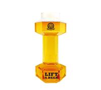 Vaso de cerveza con mancuernas - 0,68 litros de capacidad - Vaso de cerveza divertido - Desarrollo muscular al beber cerveza - El gimnasio para los amantes de la cerveza