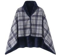 WINKEEY Manta con Capucha de Invierno Frazada Forro Polar, Suave, cálida, Sudadera con Capucha acogedora Manta térmica,Gris Rejilla