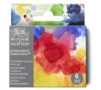 WINSOR & NEWTON 190833 Set de Acuarelas Profesionales, Colores Fundamentales, 6 Tubos x 5 ml