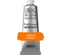 Winsor & Newton acrílico profesional Artist's - tubo de pintura acrílica de 60ml, color amarillo cadmio naranja
