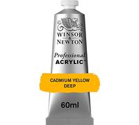 Winsor & Newton acrílico profesional Artist's - tubo de pintura acrílica de 60ml, color amarillo cadmio oscuro