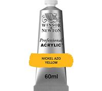 Winsor & Newton acrílico profesional Artist's - tubo de pintura acrílica de 60ml, color amarillo nickel azo