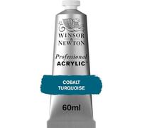 Winsor & Newton acrílico profesional Artist's - tubo de pintura acrílica de 60ml, color turquesa de cobalto