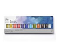 Winsor & Newton Acuarela en tubo Cotman – 12 tubos de 8 ml – Colores surtidos