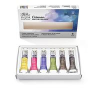 Winsor & Newton Tubos de acuarela Cotman – 6 tubos de 8 ml – Colores surtidos