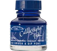 Winsor & Newton Calligraphy Ink Tinta para Caligrafía, Azul (Dark Blue), 30ml