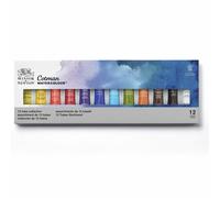 Winsor & Newton Acuarela en tubo Cotman – 12 tubos de 8 ml – Colores surtidos