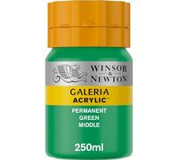 Winsor & Newton Galería Pintura Acrílica, Verde (Permanent Green Middle), 250 ml, 250