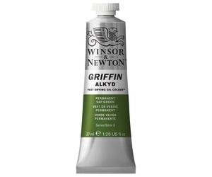 Winsor & Newton Griffin Alkyd - Tubo óleo de secado rápido, 37 ml, Verde vejiga Permanente