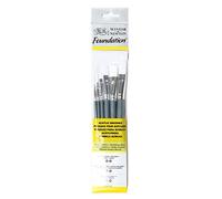 Winsor & Newton Pinceles para acrílico Foundation – Set de 6 unidades, sintéticos surtidos