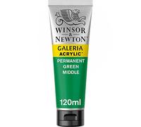 Winsor & Newton - Pintura Acrílica , 120 ml, Verde (Permanent Green Middle)