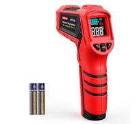 Wintact Pistola de termómetro infrarrojo láser, pistola de temperatura de calor de superficie, termómetro digital sin contacto para cocina, cocina, horno de pizza, barbacoa, plancha (WT313B)