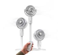 Wintem SNAG - Ventilador de pie silencioso con mando a distancia, pantalla digital táctil, temporizador de 12 horas, potente motor de 50 W, aspas aerodinámicas, oscilación de 65°, inclinación de 90°