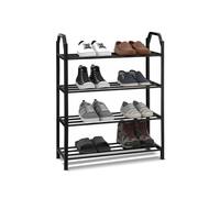 Wintem Zapatero de plástico reforzado con 4 estantes que ahorra espacio para casa y entrada, fácil de montar y limpiar, ideal como estantería para zapatos Slim y organizador multiusos