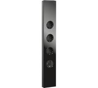 WIPO Power Eck-G Slim 3 - Enchufe con enchufe Schuko y cargador USB, color negro