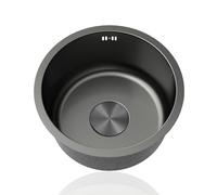 WIQUYBML Mini Fregadero de Cocina, Acero Inoxidable 304, un Solo Seno con escurridor y rebosadero, para autocaravanas, Bares y restaurantes, Montaje bajo encimera o sobre encimera.