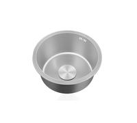 WIQUYBML Mini Fregadero de Cocina con escurridor y rebosadero, Acero Inoxidable 304, Montaje bajo encimera o sobre encimera para Autocaravana, Bar o Restaurante.